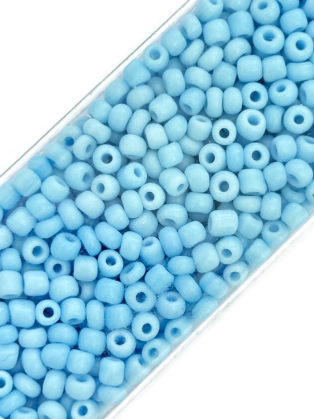 As Low As $2 Tubed 3mm Opaque Sky Blue Seed Beads 8/0 35g